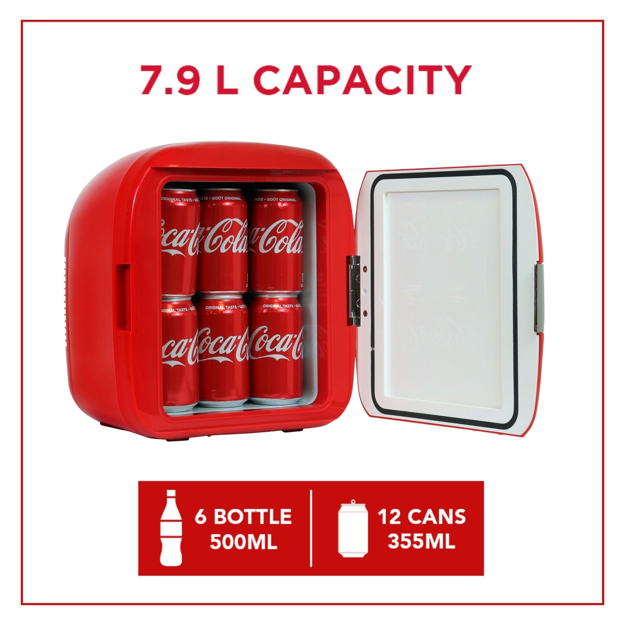 Coca Cola Heritage Mini Fridge | Cooler and Warmer | 12 Can
