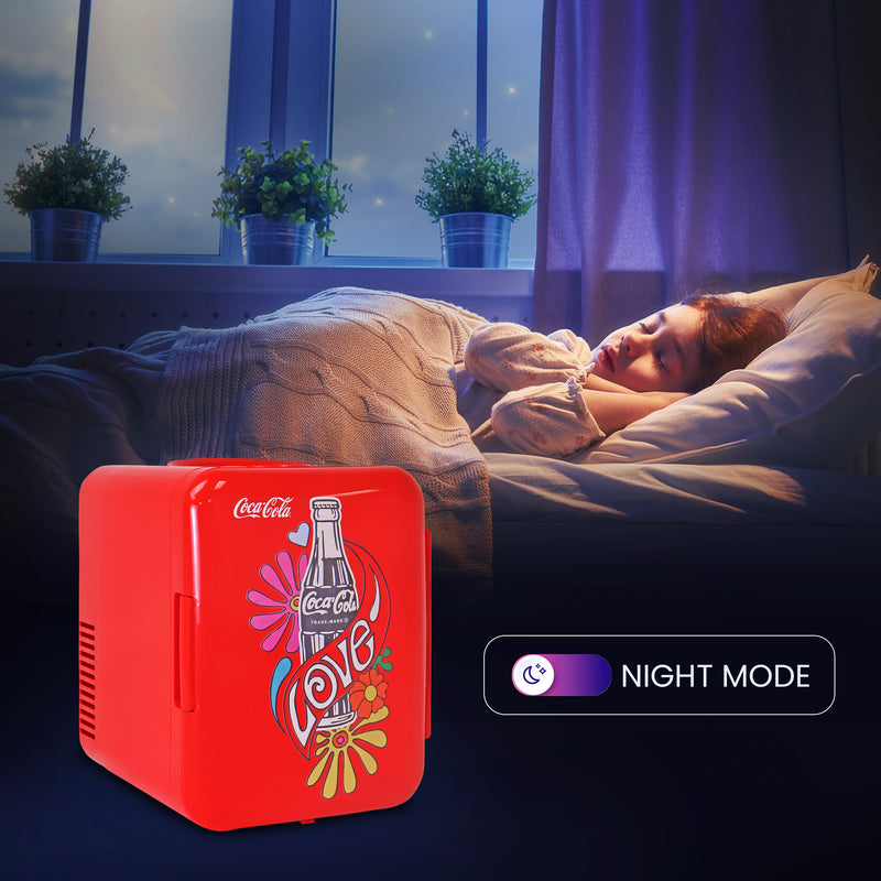 Coca Cola Mini Frigo 4L 6 Canettes - Petit Réfrigérateur Portable Thermoélectrique Rouge