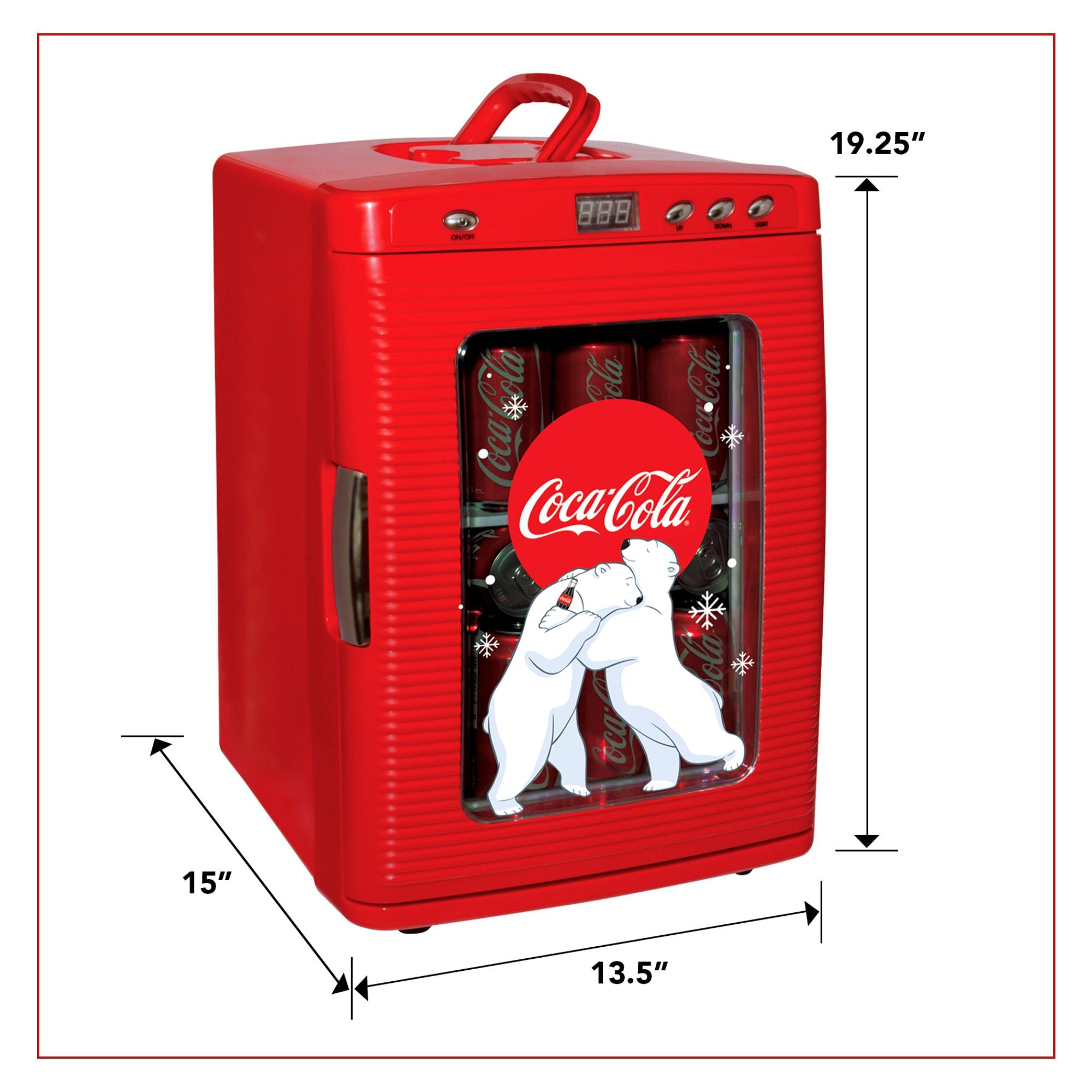 Coca Cola Polar Bear Mini Fridge | Cooler/Warmer | 25L | Red