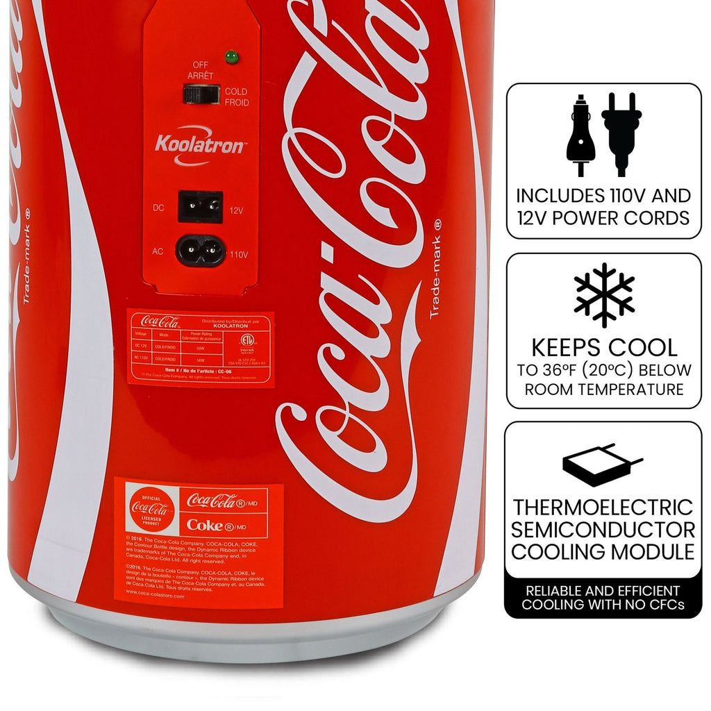 Coca cola 8 can mini fridge best sale