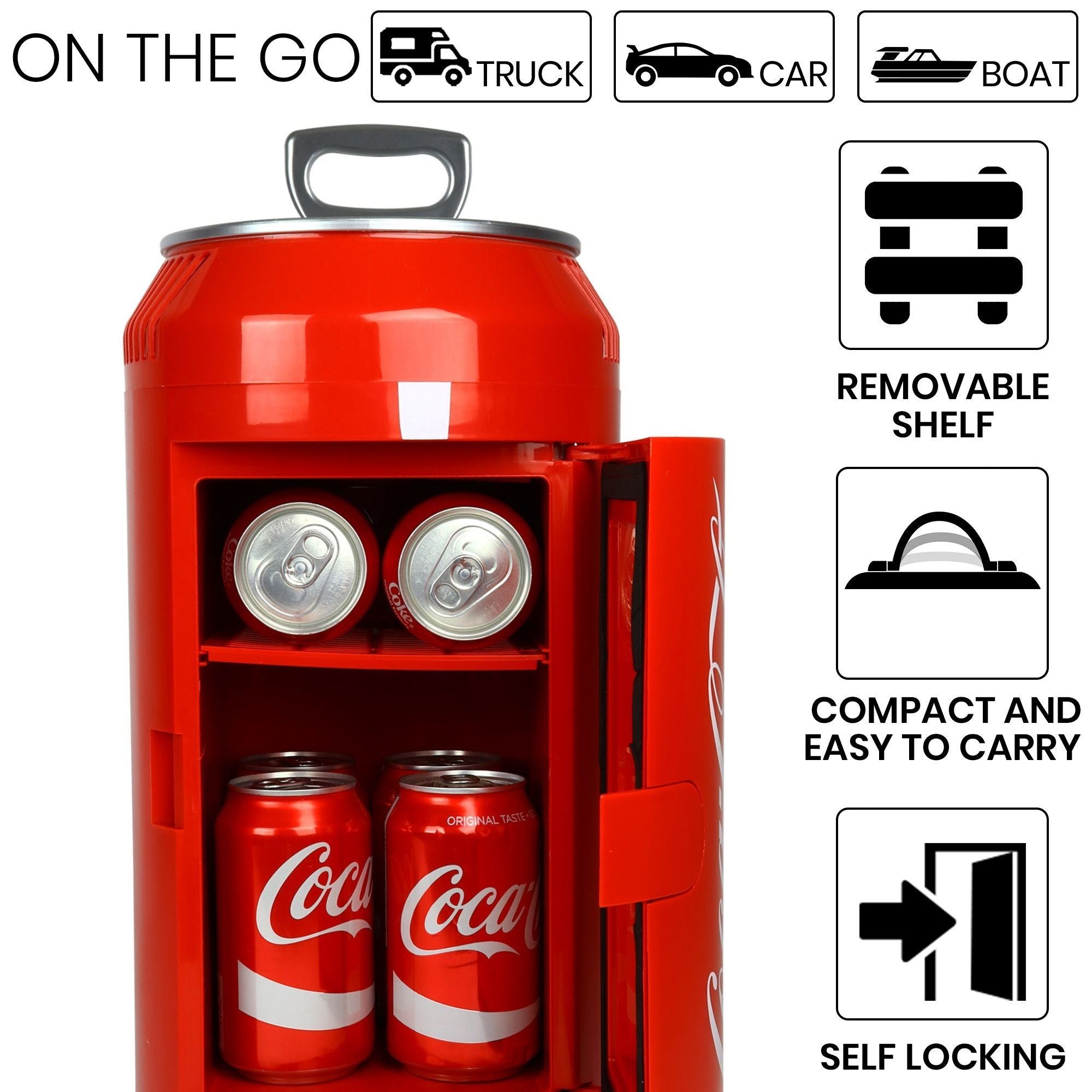 Coca Cola Portable Mini Fridge 5.4L | 8 Cans